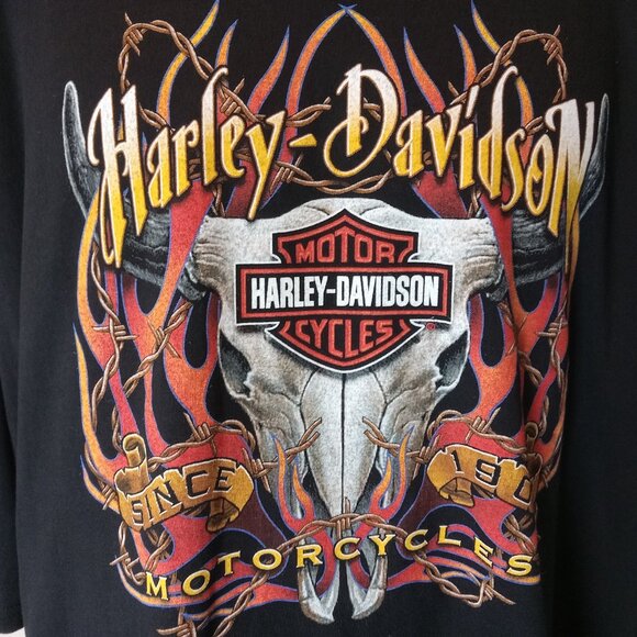 Harley Davidson Classic Motorcycle Black Shirt 5XL Sarnia Motorsport Custom - Picture 6 of 13